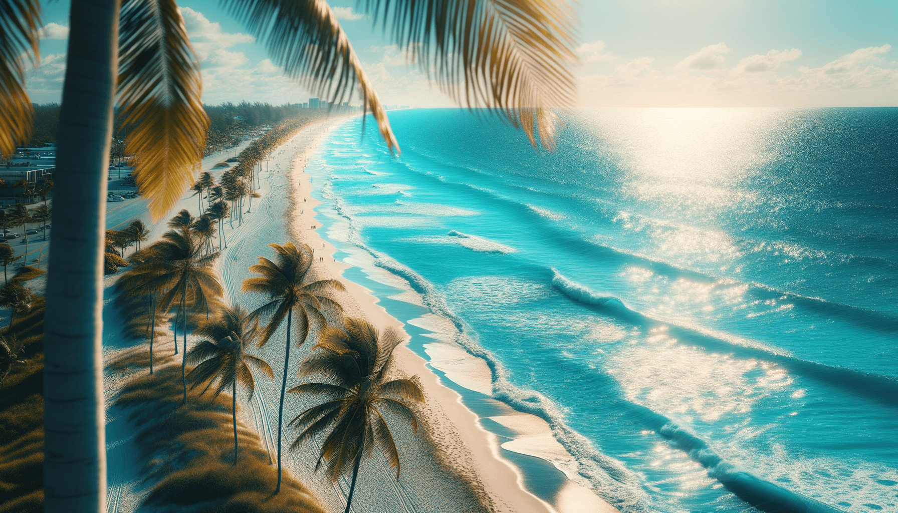 Jet skiers navigating ICW route from Dania Beach with Fort Lauderdale skyline in distance