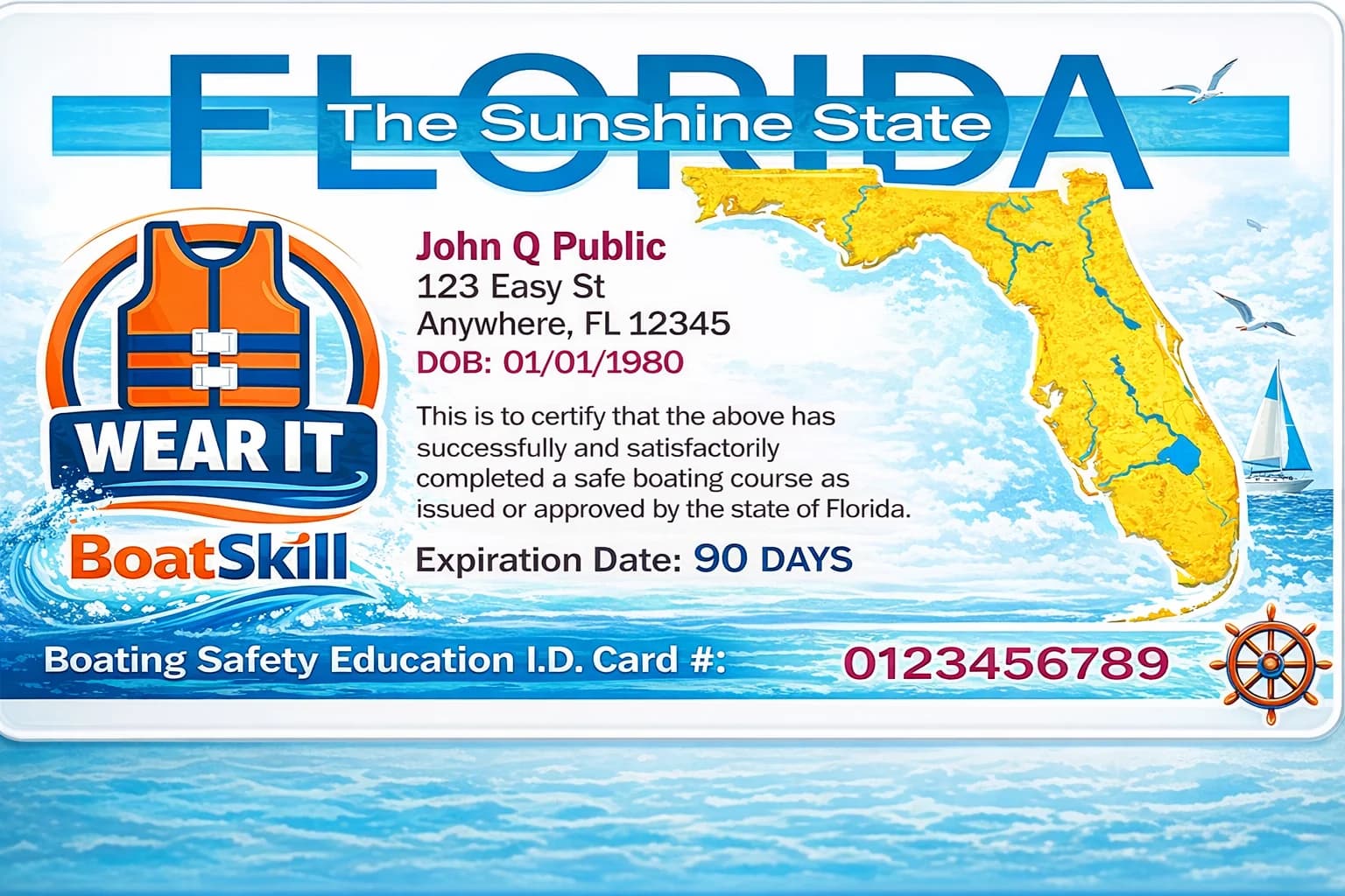 Florida Boater Education Card